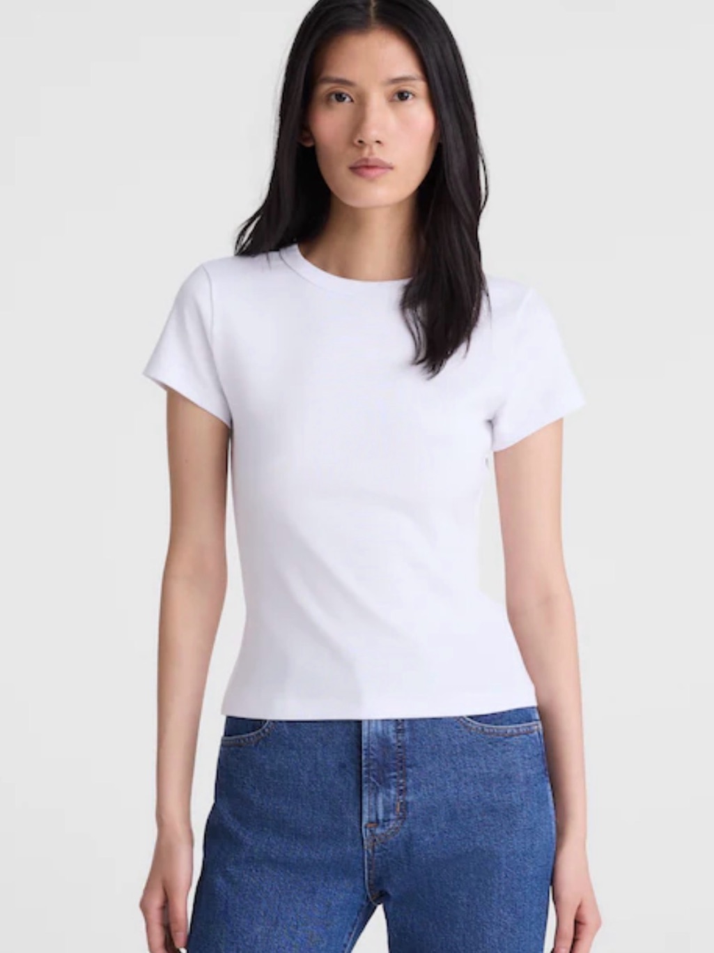 Madewell The '90s Crewneck Tee In Compact Cotton Size Medium Nwt Ny932